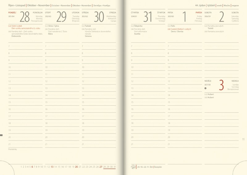 týdenní diář
